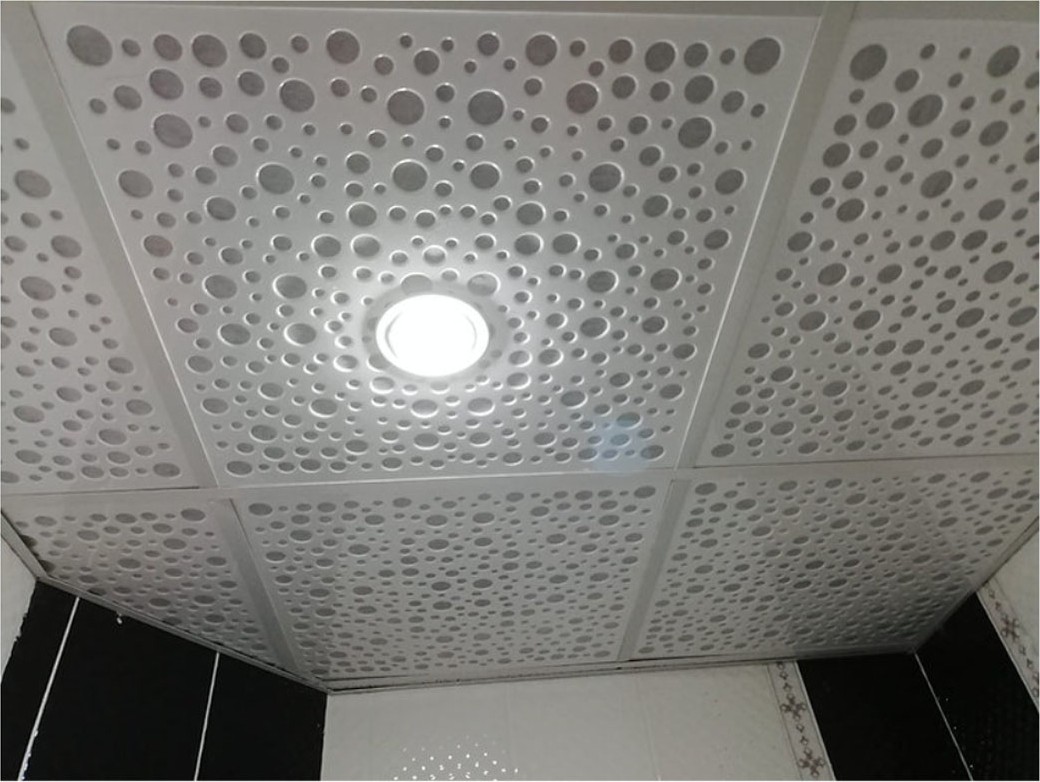 12'li Dekoratif Tavan Paneli Damla (60X60) Beyaz - Beyaz