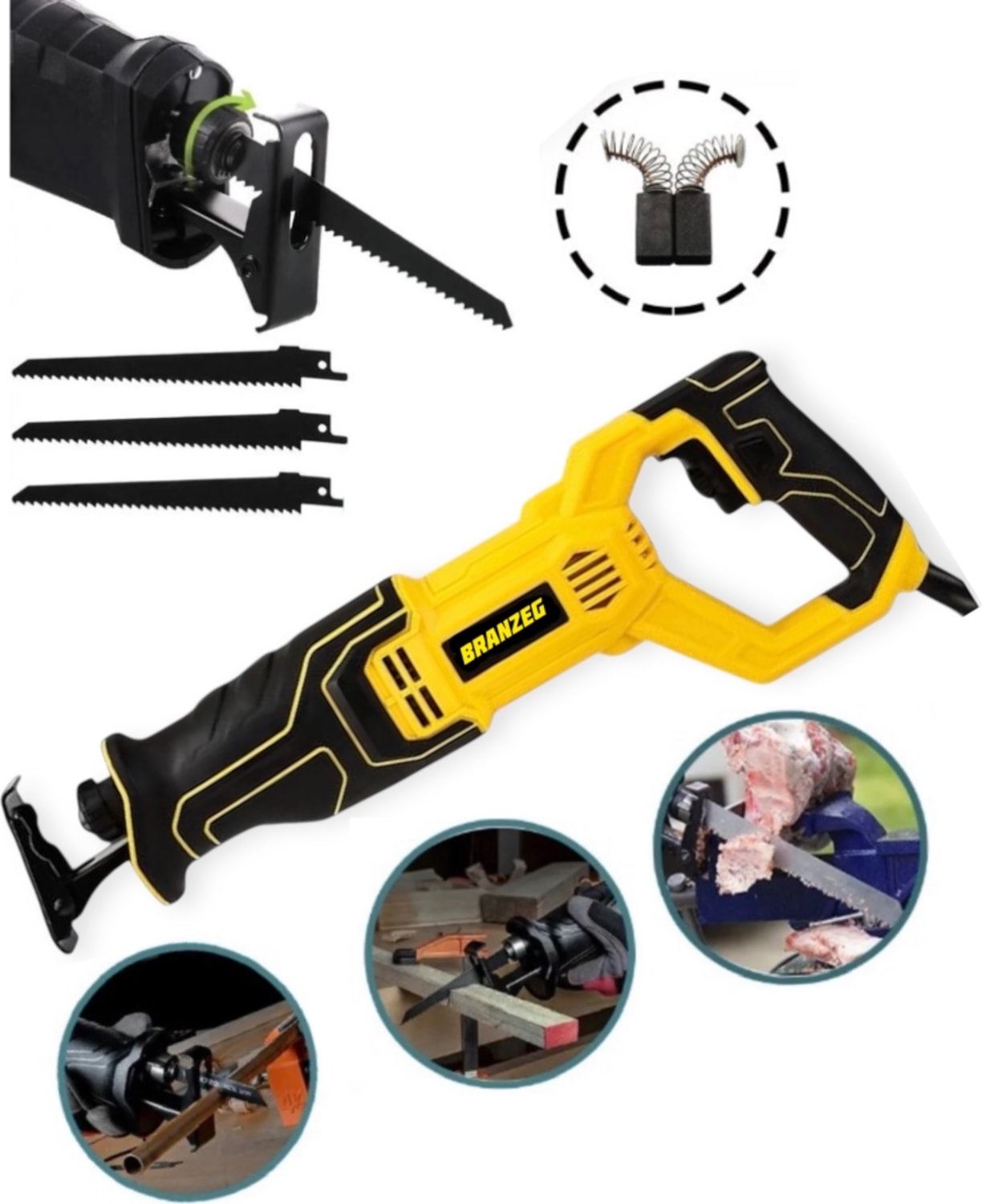 Devirli Tilki Kuyruğu 750W 3 Adet Bıçaklı 20MM 2800 Devir