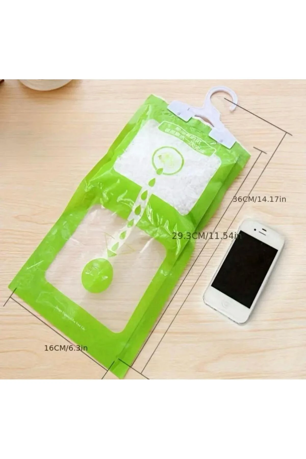 Nem Emici Askı Çanta(1 adet), Dolap içi Giysiler için Etkili Nem Kontrolü Sağlayan Higroskopik Çanta