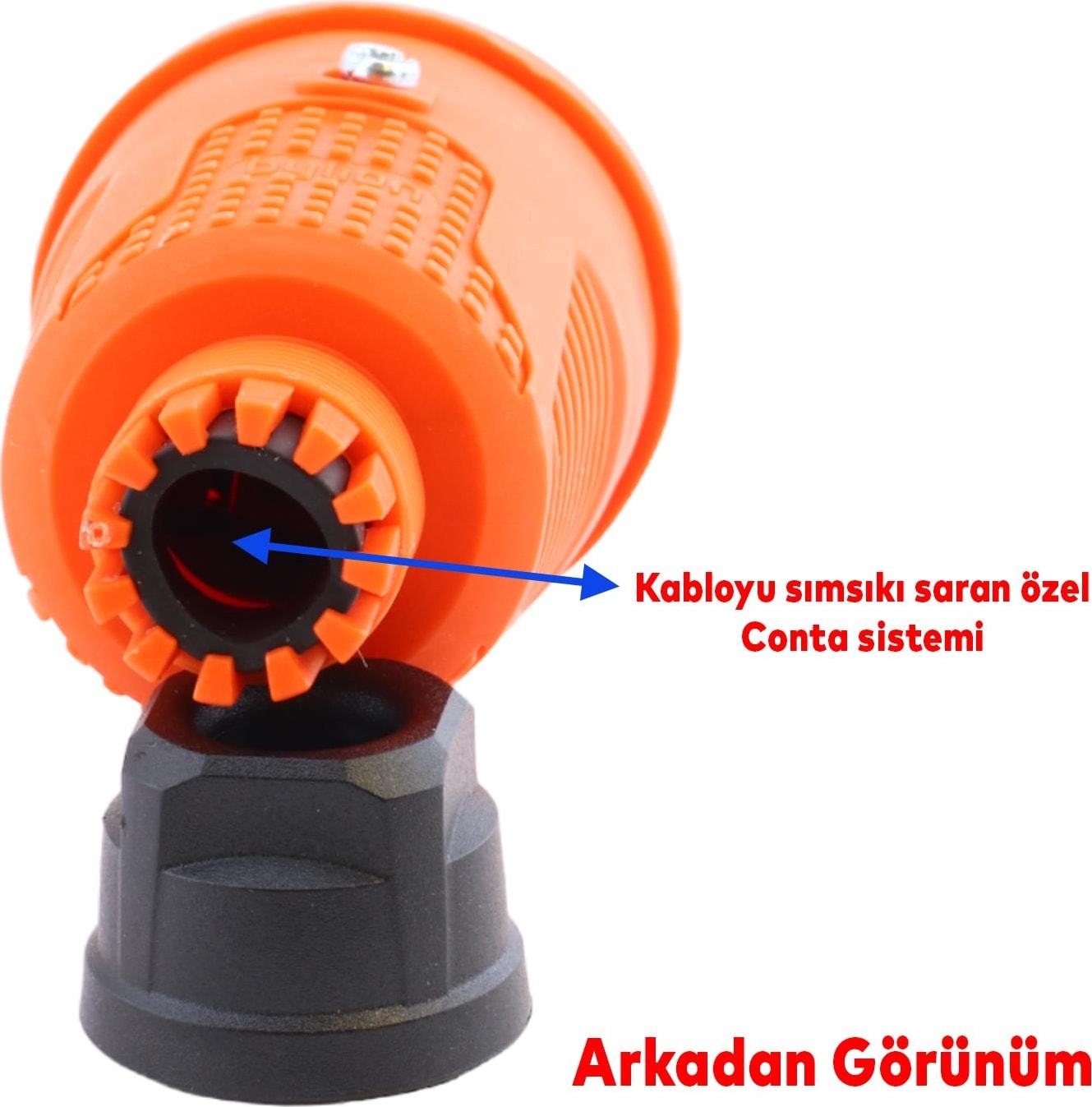 Sağlam Monofaze Kauçuklu Kablo Bahçe Dış Mekan Korunaklı IP54 Su Geçirmez Turuncu Dişi Fiş Tek 16A