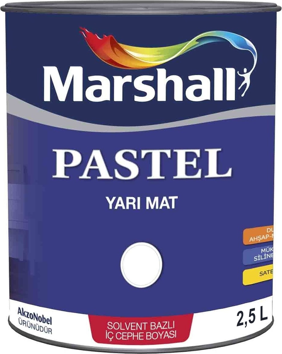 Pastel Yarı Mat Boyası Kilit Taşı 2,5 Lt (3,5 Kg)