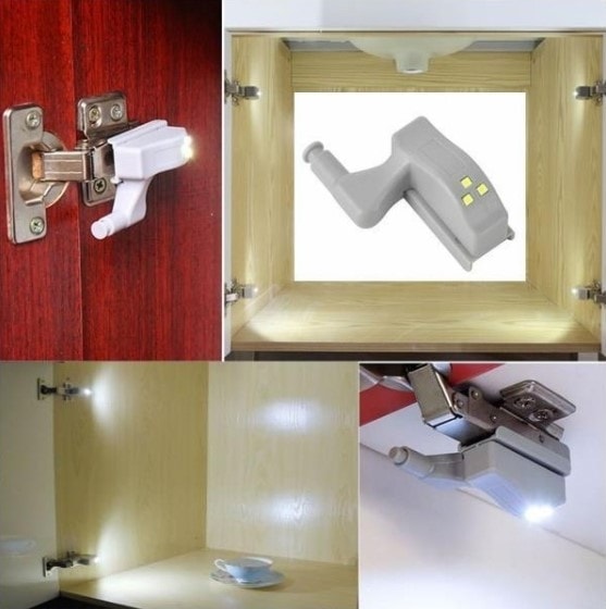 2\'li Gardırop Dolap Içi Menteşe Işıklı Aydınlatıcı LED Işık