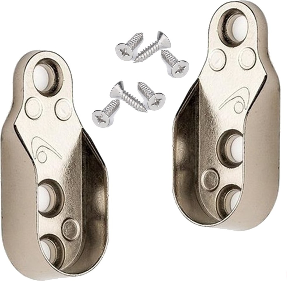 Gardrop Dolap Içi Oval Askı Aparatı Flanş (2 Adet)+ 6 Adet Vida