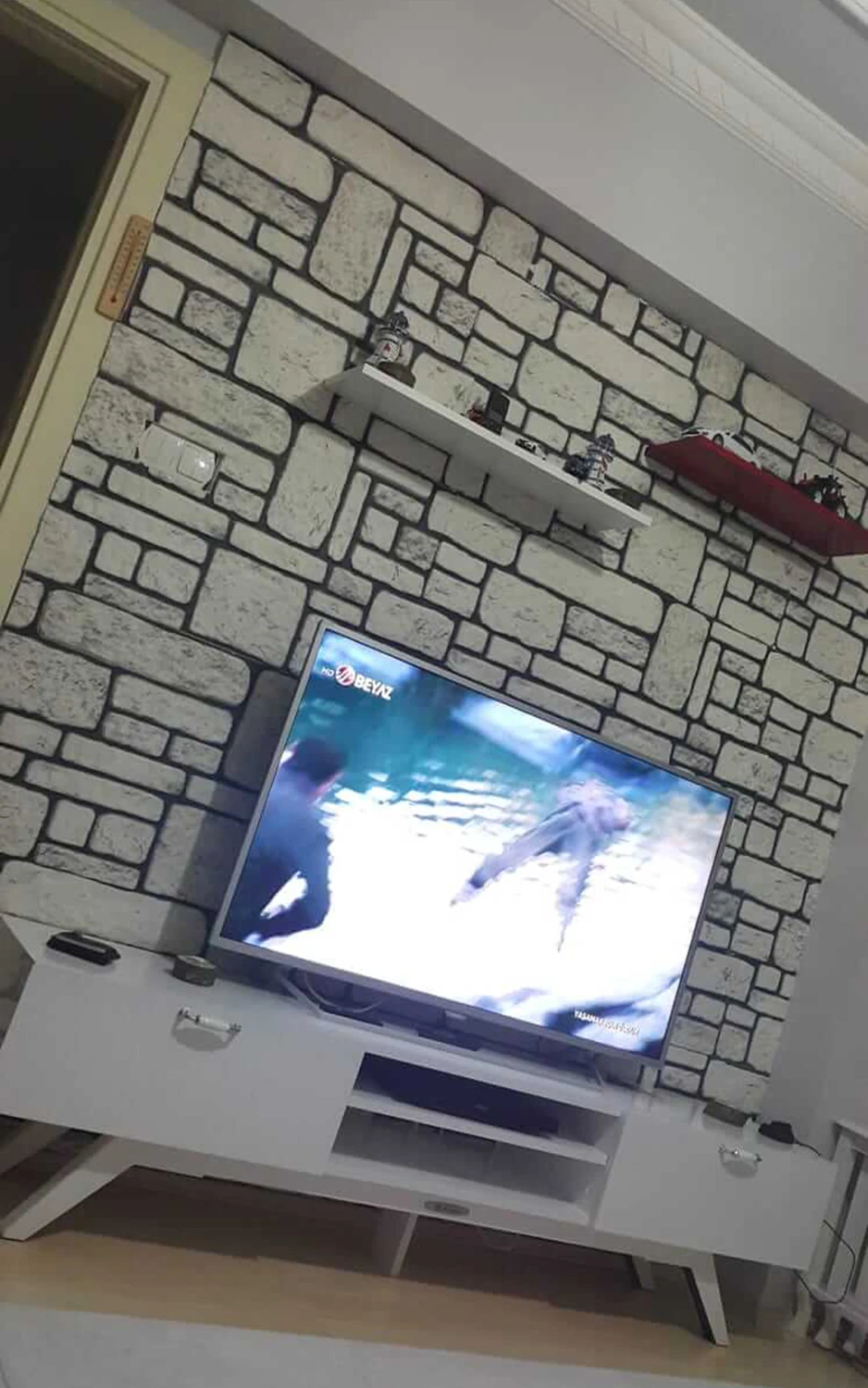 5 Adet (2,5m2) x Karma Taş Desenli 3 Boyutlu Renkli Strafor Köpük Duvar Kaplama Paneli (KR-308)