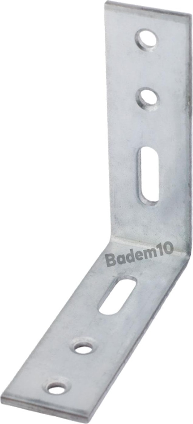 Mobilya Köşe Bağlantı Sabitleme L Demir Deprem Dolap Duvar Birleştirme Gönye 65X65X20 mm (10 Adet)