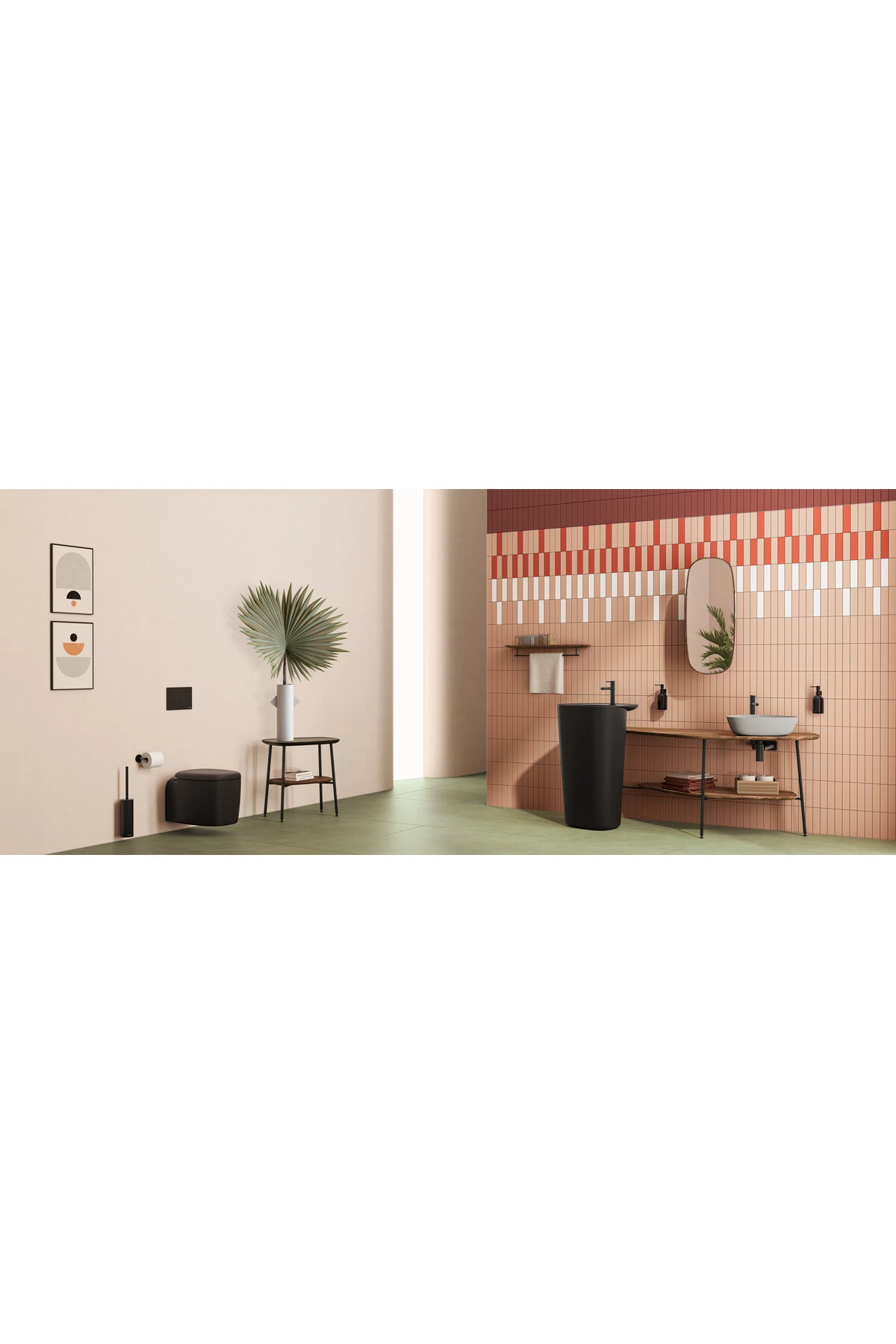 Origin A4515936 Lavabo Sifon Seti, Simetrik, Rozetli, Mat Siyah