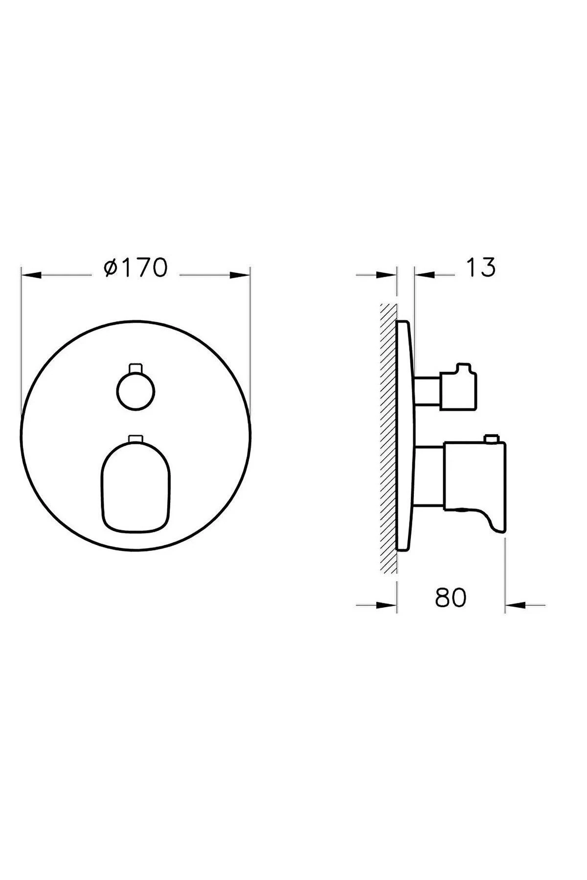 Artema Banyo Bataryası, Ankastre, Termostatik (V-Box Sıva Üstü Grubu) Krom, A42694