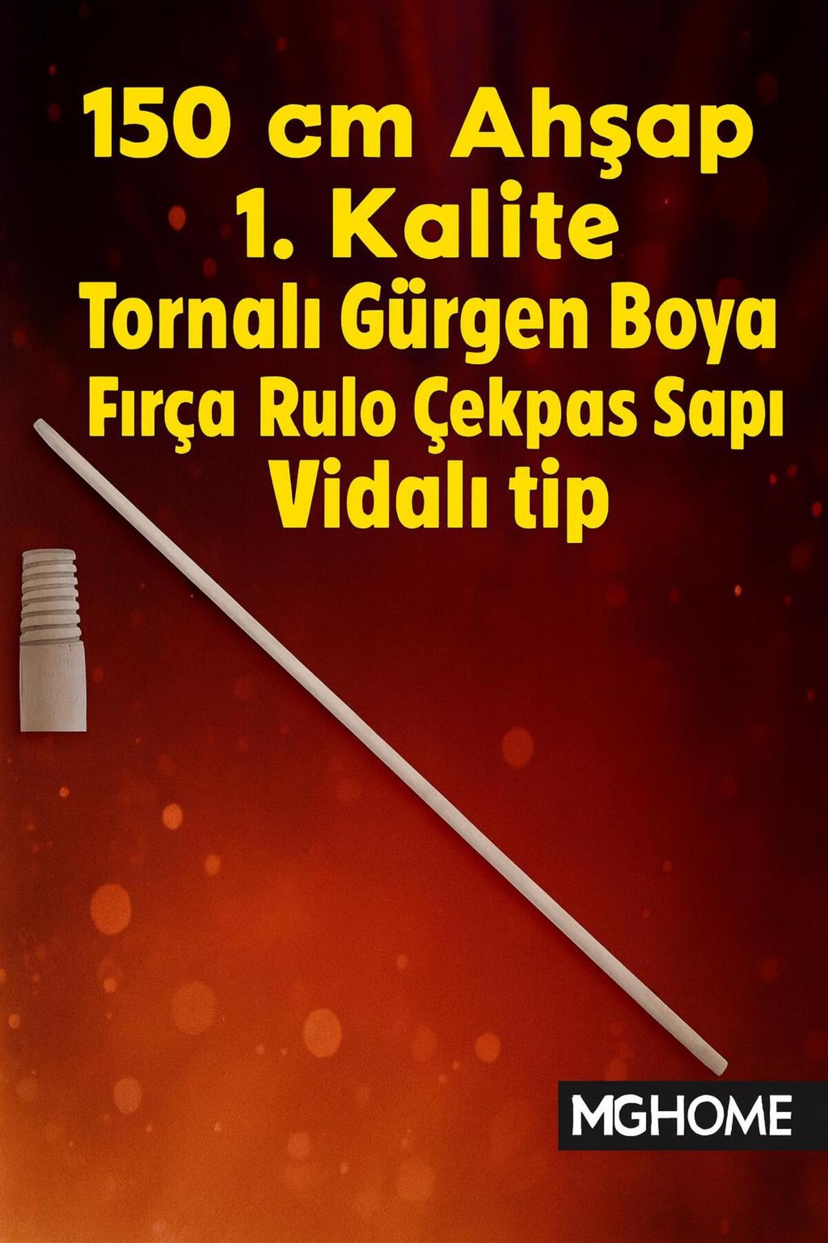 150 Cm 1 Adet Tavan Boyası Sap Gürgen Sap Ahşap Sap Temizlik Sopası Uzun Sopa BOYA-BADANA-TAVAN