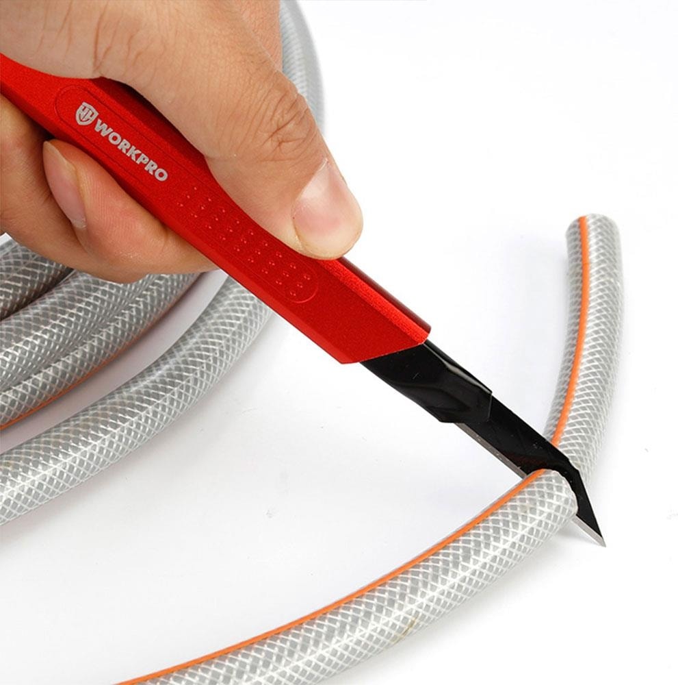 WP212020 9 mm Alüminyum Kasa Cep Askılı Maket Bıçağı (Kırmızı)