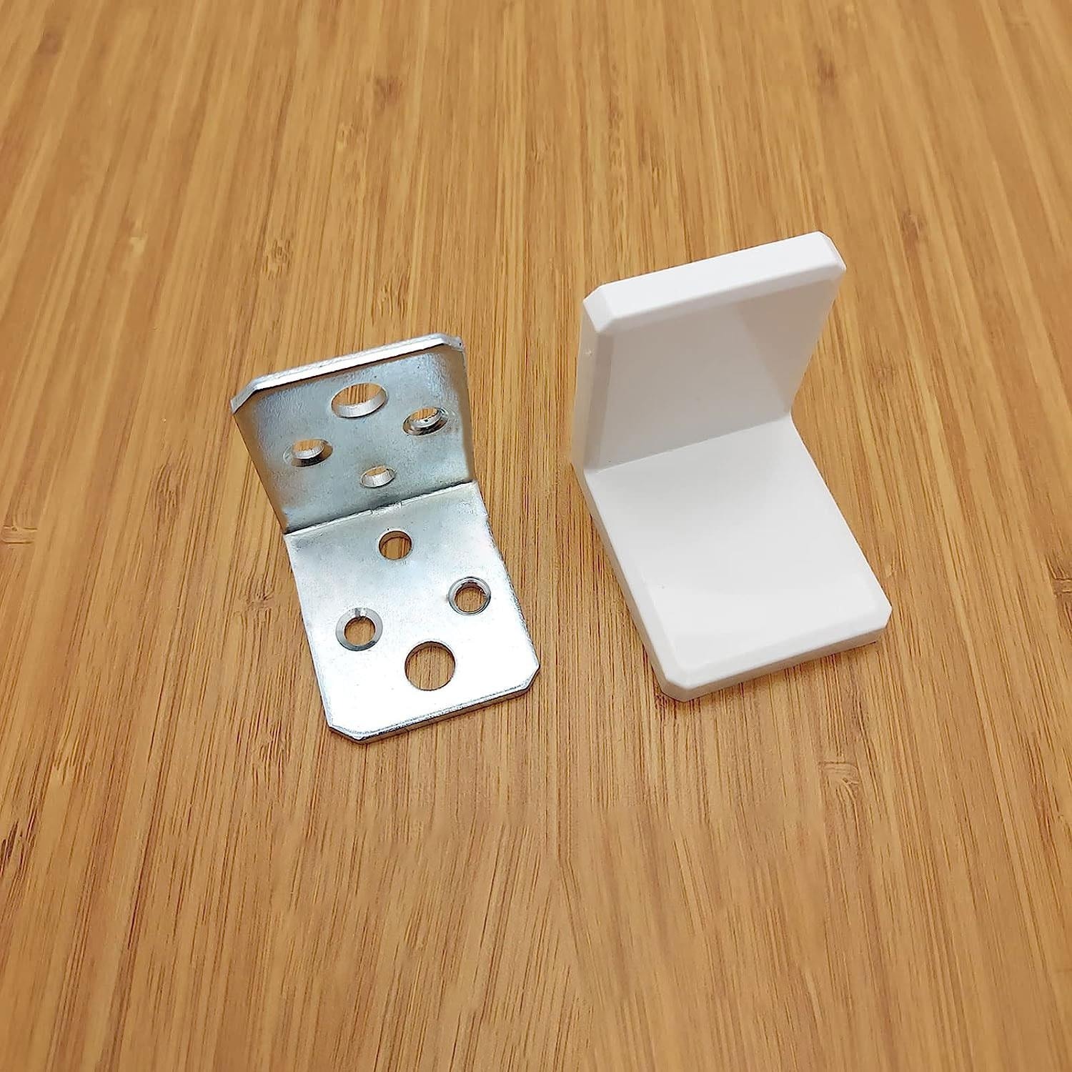 (10 Adet) Mobilya Dolap Askı Elemanı Montaj Bağlantı Sabitleme Sabitleyici Demiri Beyaz 40X40X35 mm