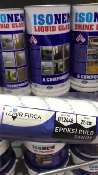 İZMİR FIRÇA Epoksi Rulo 25 cm 012448 Isonem Ms 82 Ve Thermal Paint Için Epoksi Rulo