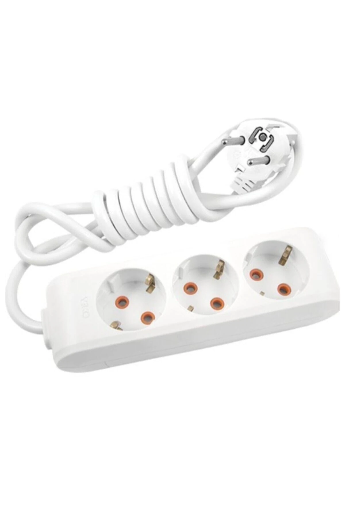 Multi-let Üçlü Priz Topraklı Kablolu Çocuk Korumalı 5 m Beyaz