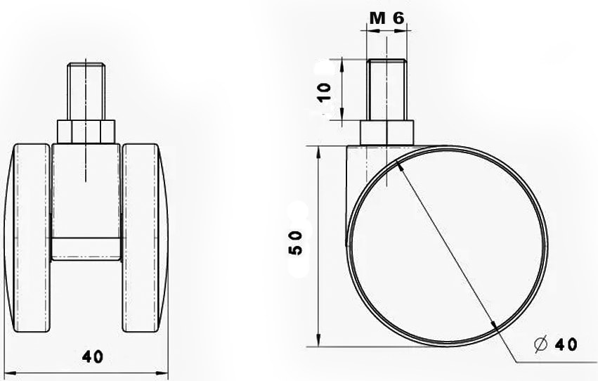 M8 CIVATALI TEKER KÜÇÜK 45 mm 4 Adet