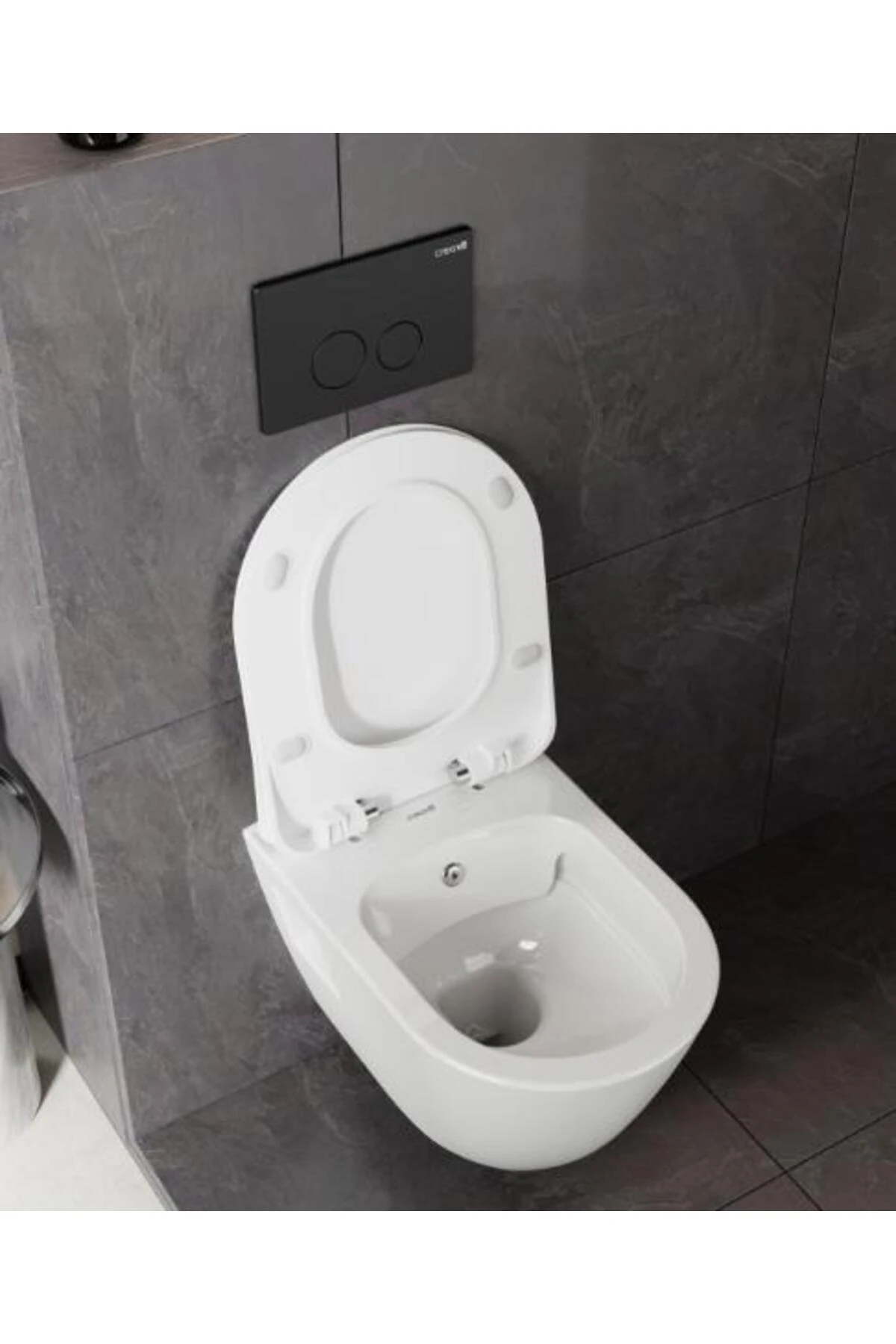 Kanalsız Asma Klozet Ve Thermoplast Yavaş Kapanır Kapak TP329