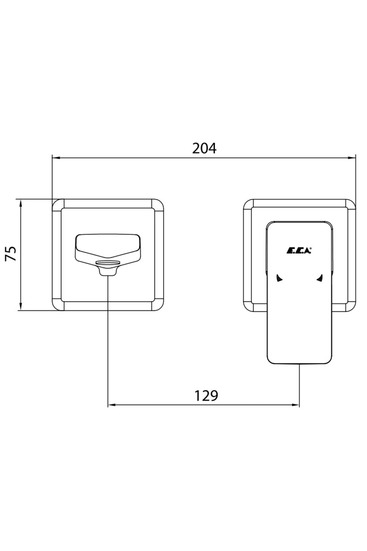 Royal Ankastre Lavabo Bataryası Sıva Üstü Çift Rozet 102167621-KK