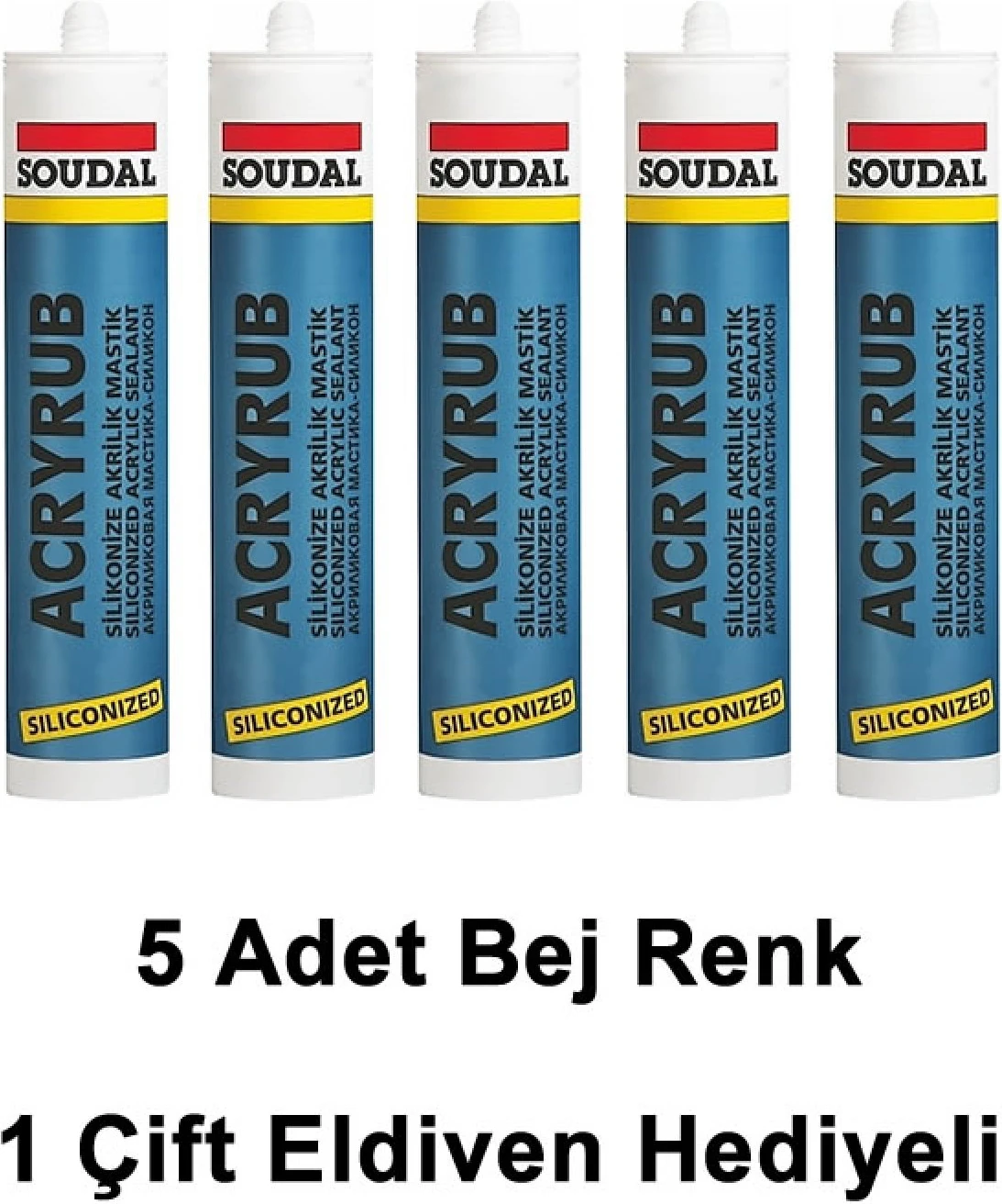 Silikonize Mastik Bej 500 gr 5 Adet