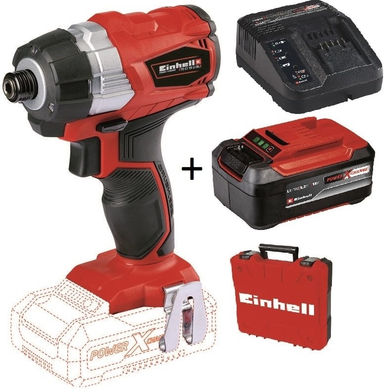 EİNHELL Te-Cı 18 Li Brushless Darbeli Vidalama + 5.2 Ah Plus Starter Kit + Çanta