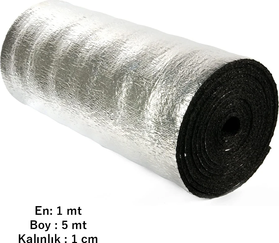 5 mt Kalorifer Radyatör Arkalığı Isı Yalıtımı İzalasyon Levhası Petek Arkası Alüminyum Folyo (1 Cm) 5 mt 1 cm