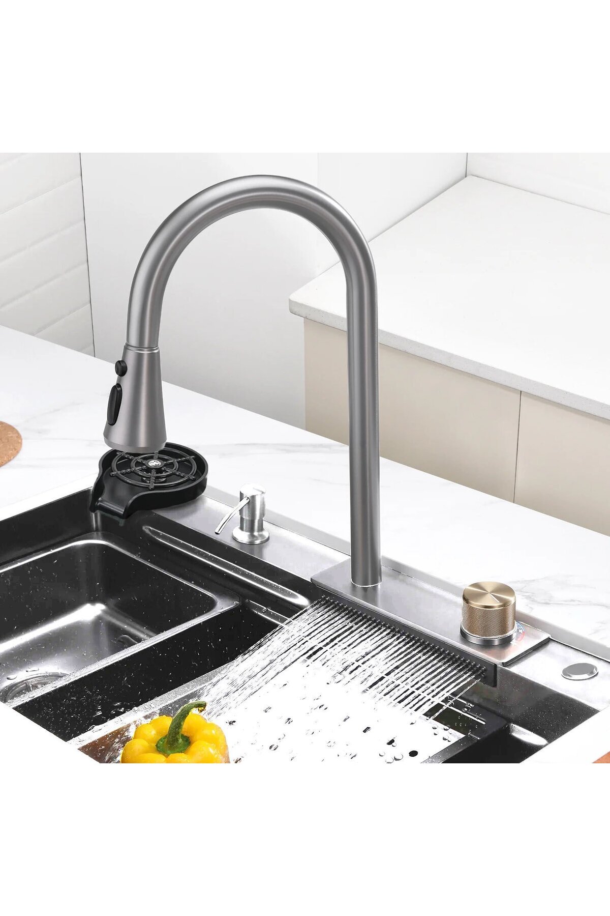 Teknolojik Akıllı Eviye Seti Kombine Basic Saten KRM1010-BR