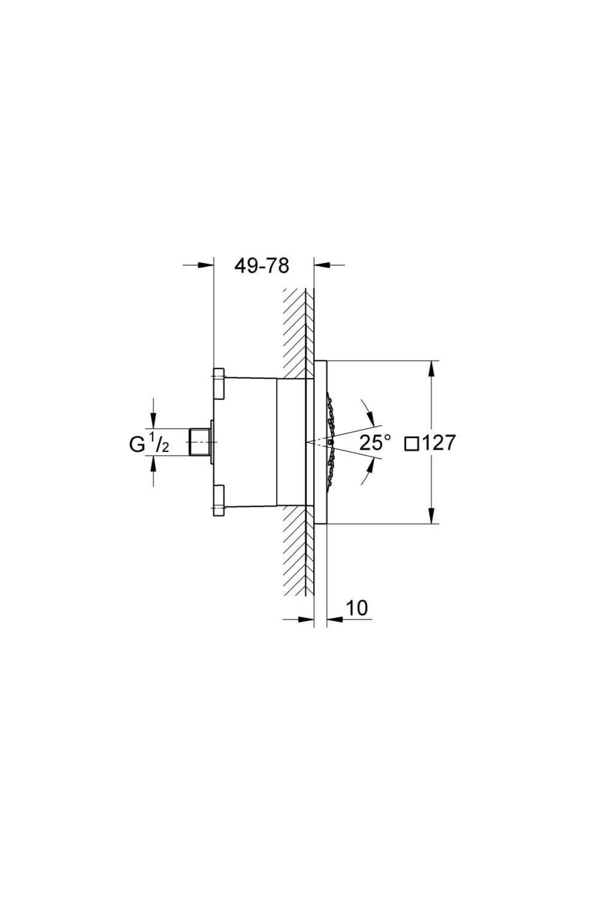 Rainshower F Ankastre Yan Duş Brushed Warm Sunset - 27251dl0