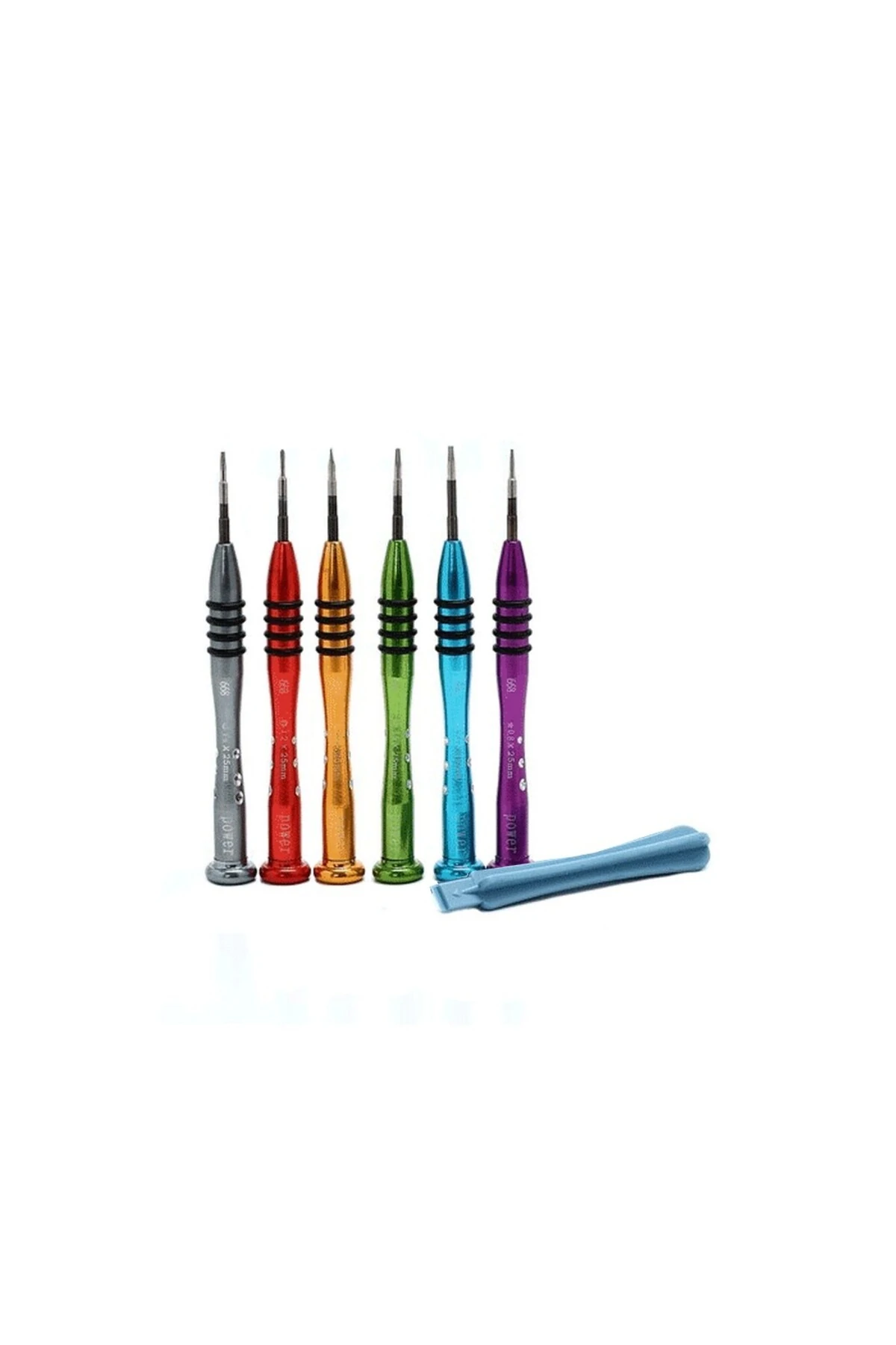 PR660-1 iPhone ve Tüm Cep Telefonları için 7 Parça Metal Hassas Tamir Tornavida Seti