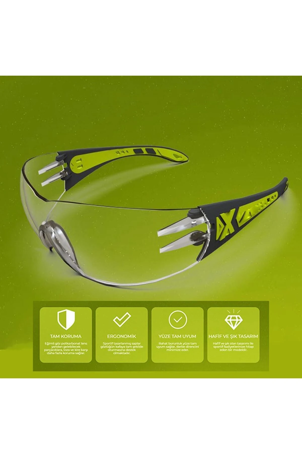 İş Güvenlik Güvenliği Gözlüğü Koruyucu Uv Korumalı Buğulanmaz Gözlük Şeffaf Silikon Kulaklık Gözlüğü