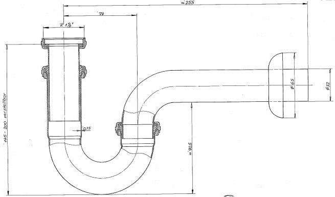 Ideal Standard U Borulu Metal Lavabo Sifonu 1-4 A2305AA