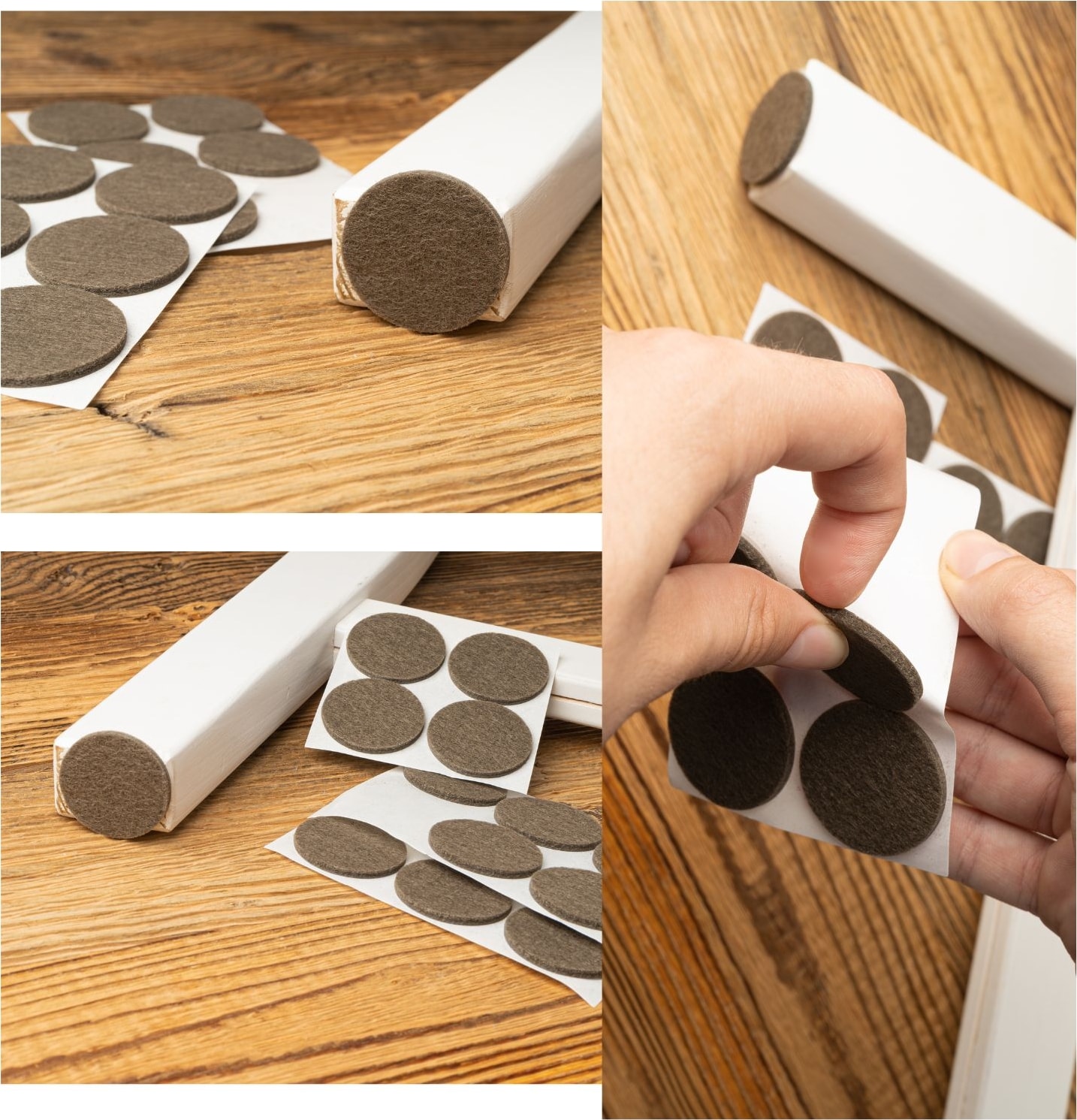 Yapışkanlı KEÇE30X30 mm Mobilya Masa Sandalye Parke Zemin Koruyu Kaydırmaz Keçe (21LI Paket)