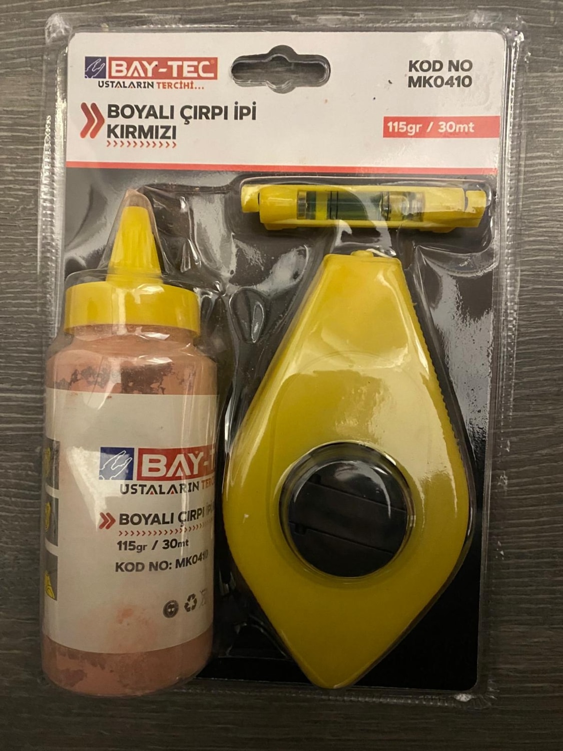 Bay-Tec Boyalı Çırpıcı Ipi Kırmızı 115 gr / 30 mt