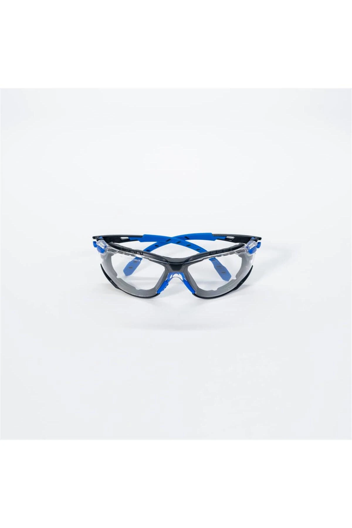 ™ Solus™ Scotchgard™ S1101SGA Mavi Siyah Kenarlı, Şeffaf, Koruyucu İş Güvenliği Gözlüğü Kiti