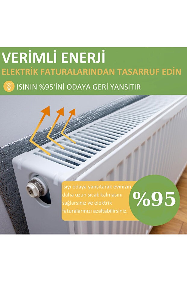 Radyatör Isı Yalıtım Levhası 3mm Petek Arkası İzolasyon Kalorifer Radyatör Arkası Isı Yalıtım 5 Adet