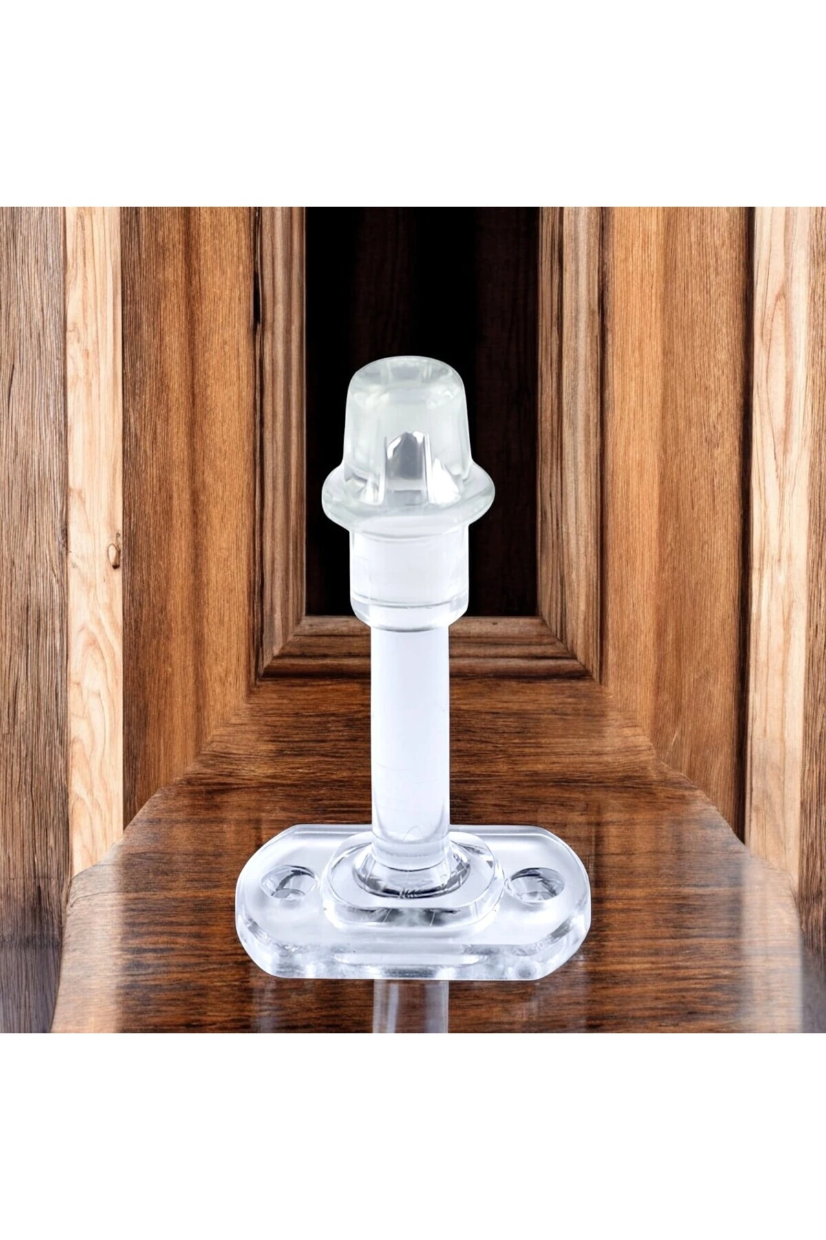 Şeffaf Plastik Kapı Pencere Arkası Tampon 8 CM Vidalı Duvar Koruyucu Silikon Stoper 10 Adet