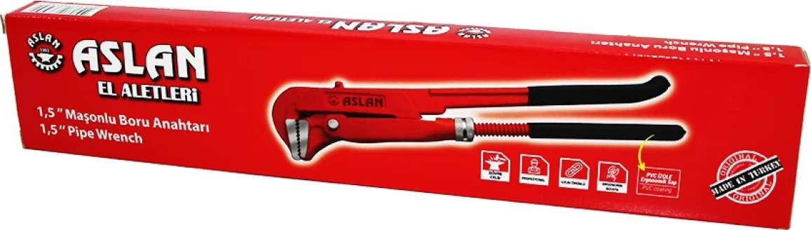1.5 Inç Parmak Maşonlu Maşalı Çelik Boru Anahtarı Pvc Izole Ergonomik Saplı (K95)