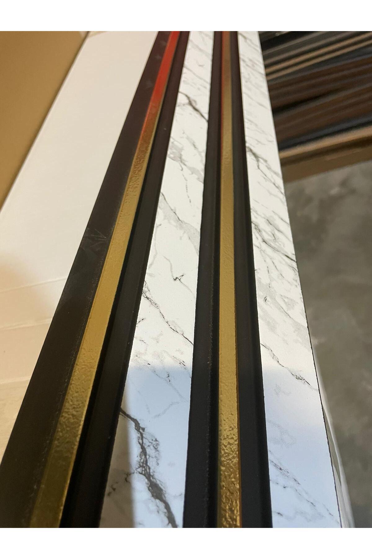 Lambiri ( 5 Adet 12x280 Cm) Mermer Gold Model Ev, Ofis Pvc Duvar Paneli