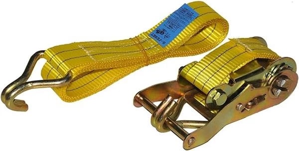 Safeset SG40 35MM 1,5 Inç Spanzet 6 mt 1000-2000DAN 8 mm Çift J Kanca 1.1 Yük Gerdirme Halatı