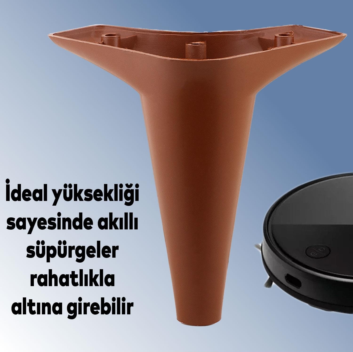 Aspen 12'li Set Mobilya Kanepe Koltuk Tv Ünitesi Baza Ayağı Ayakları Destek 15 Cm Robot Süpürge