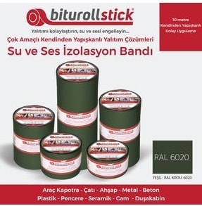OZKUVVET 1 mm 10 cm Yeşil 10MT. - Yapışkanlı Su Yalıtımı ve Ses Yalıtım Bandı
