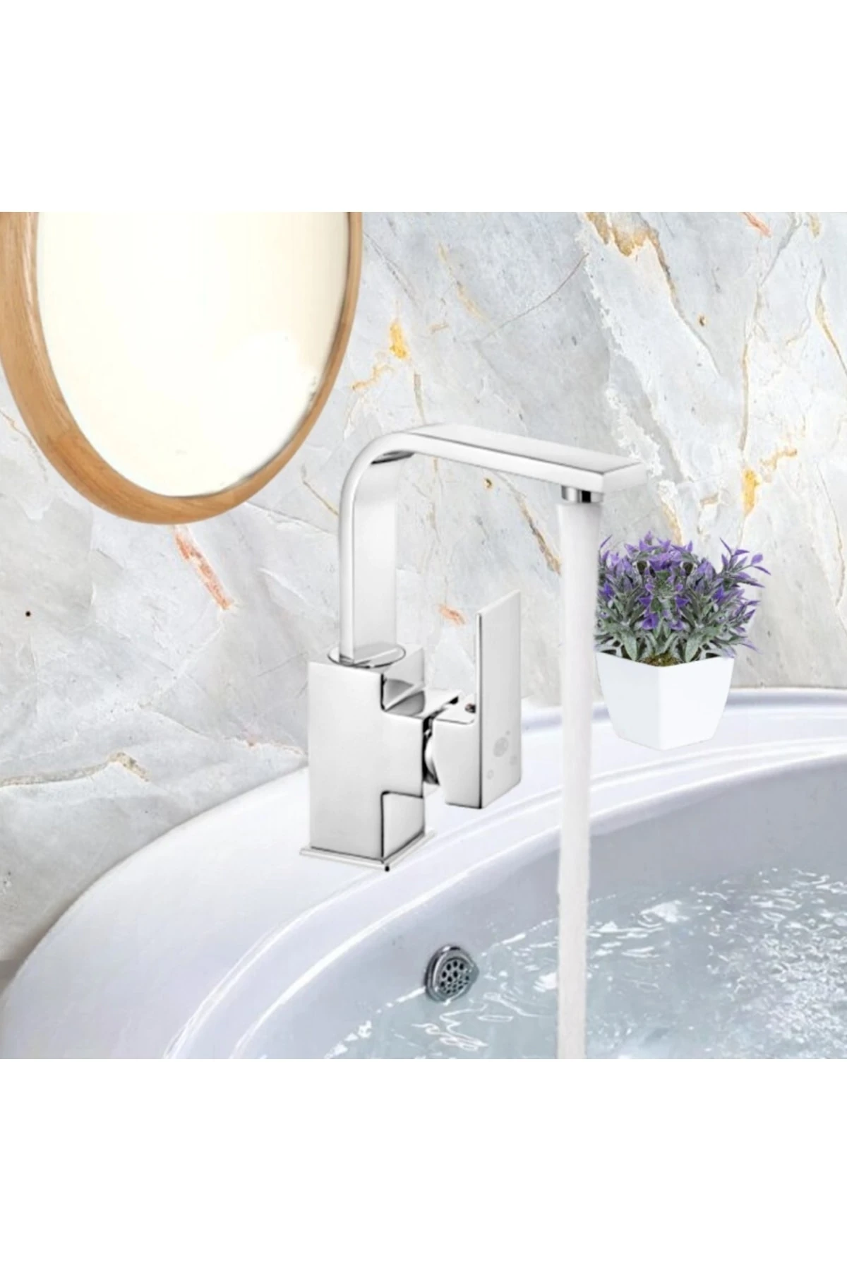 Ar Melia 5 Yıl Garantili Köşe Borulu Krom Pirinç Lavabo Bataryası