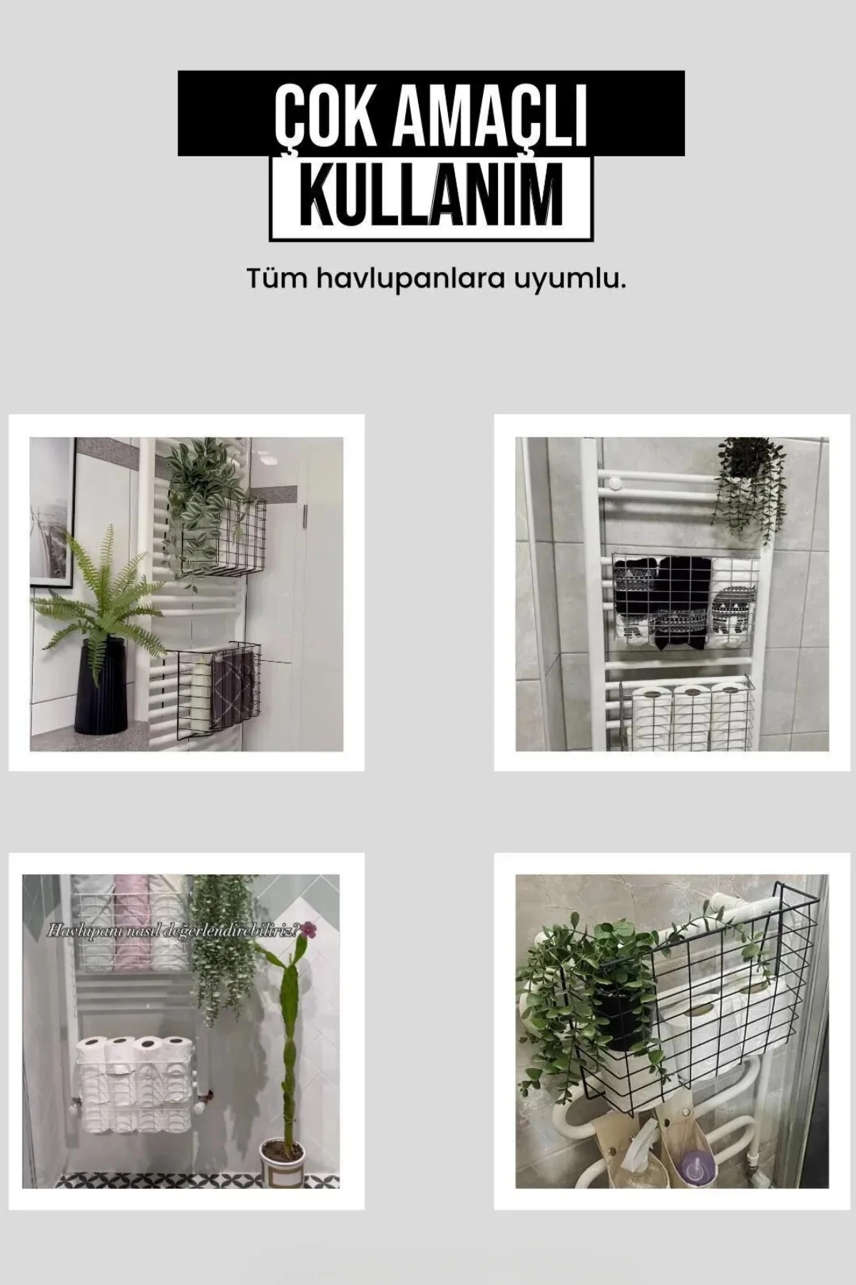 2'Lİ SİYAH FENOMEN ÜRÜNÜ SEPETİ, HAVLUPAN ASKISI, KANGURU RAF