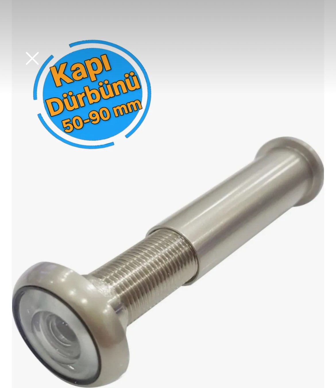 Ayarlanabilir Çelik Kapı Dürbünü Saten 50-90 mm