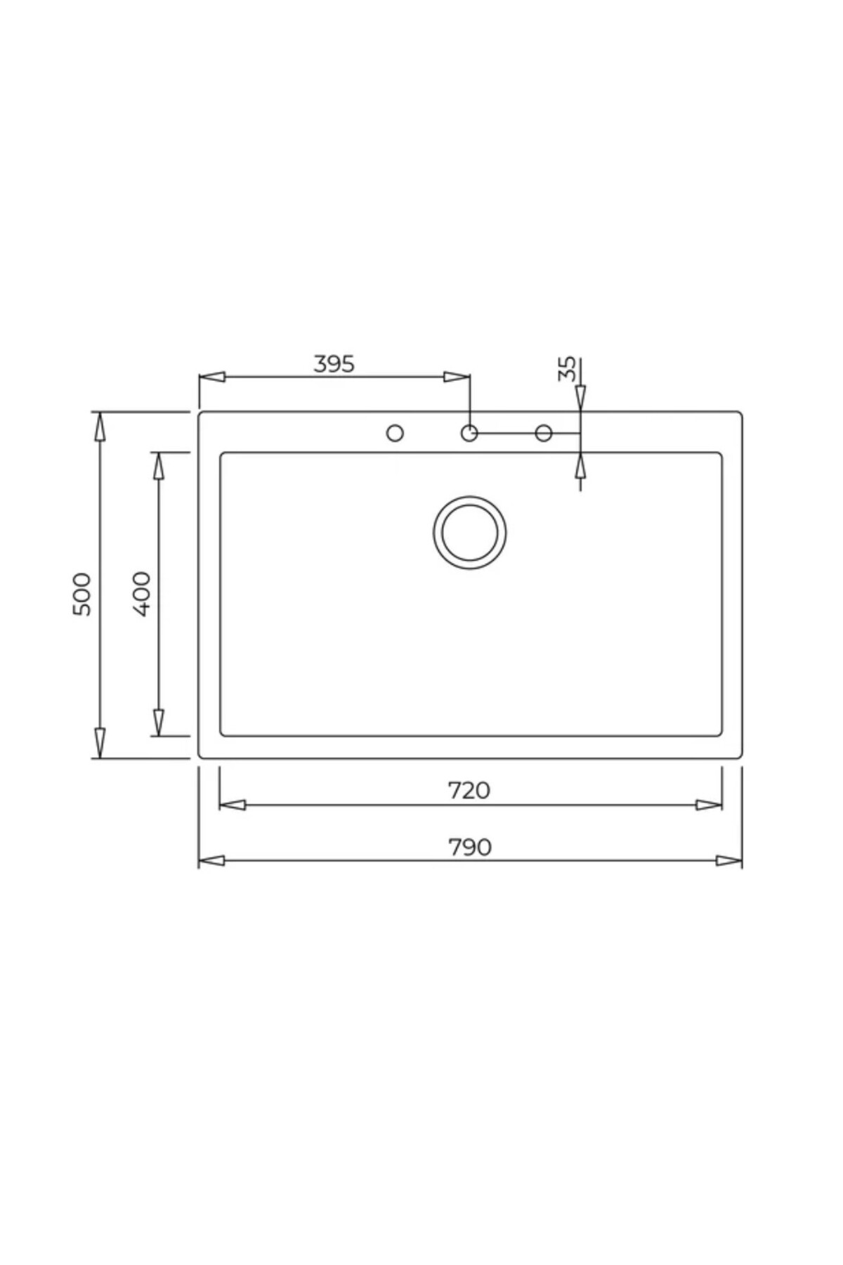 Forsquare 72.40 Tezgah Üstü Stone Gri Granit Evye