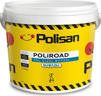 Poliroad Su Bazlı Yol Çizgi Boyası Beyaz 2,5 lt