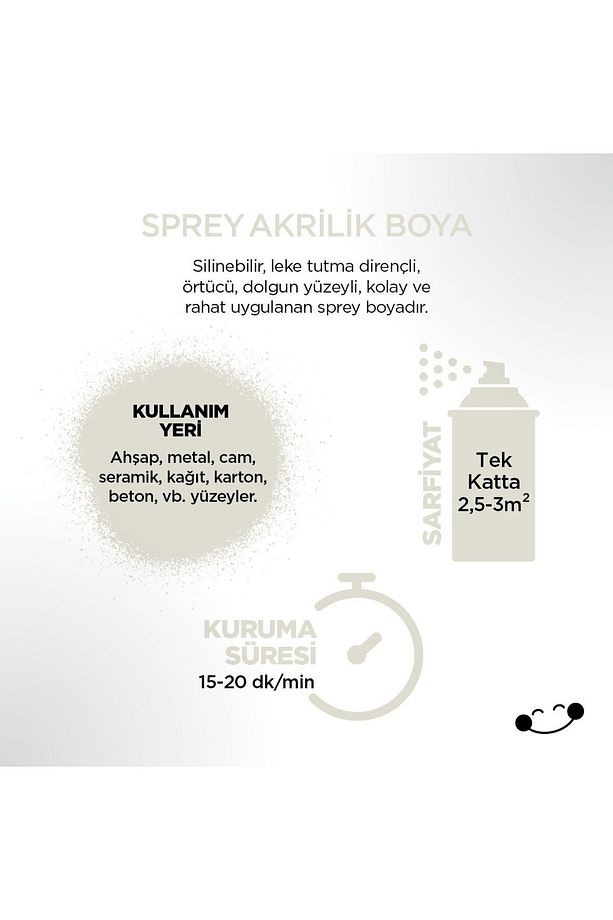 Kırık Beyaz Sprey Boya 400 ml (1 Adet )