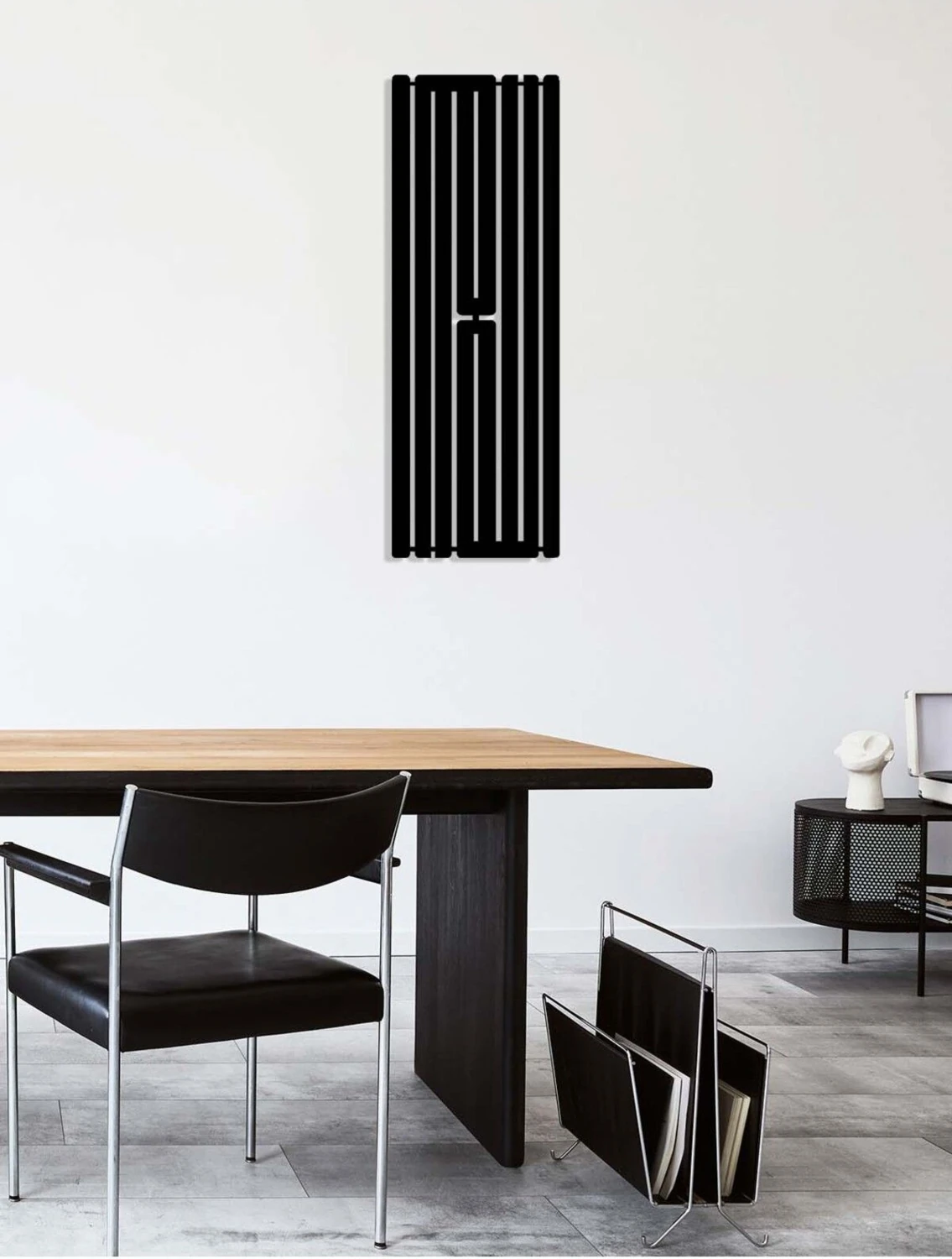 -Allah Islami Metal Tablo - Islami Ev Dekorasyonu - Dini Duvar Tabloları - 100 X 35 - Cm - Sıyah-Islm-114