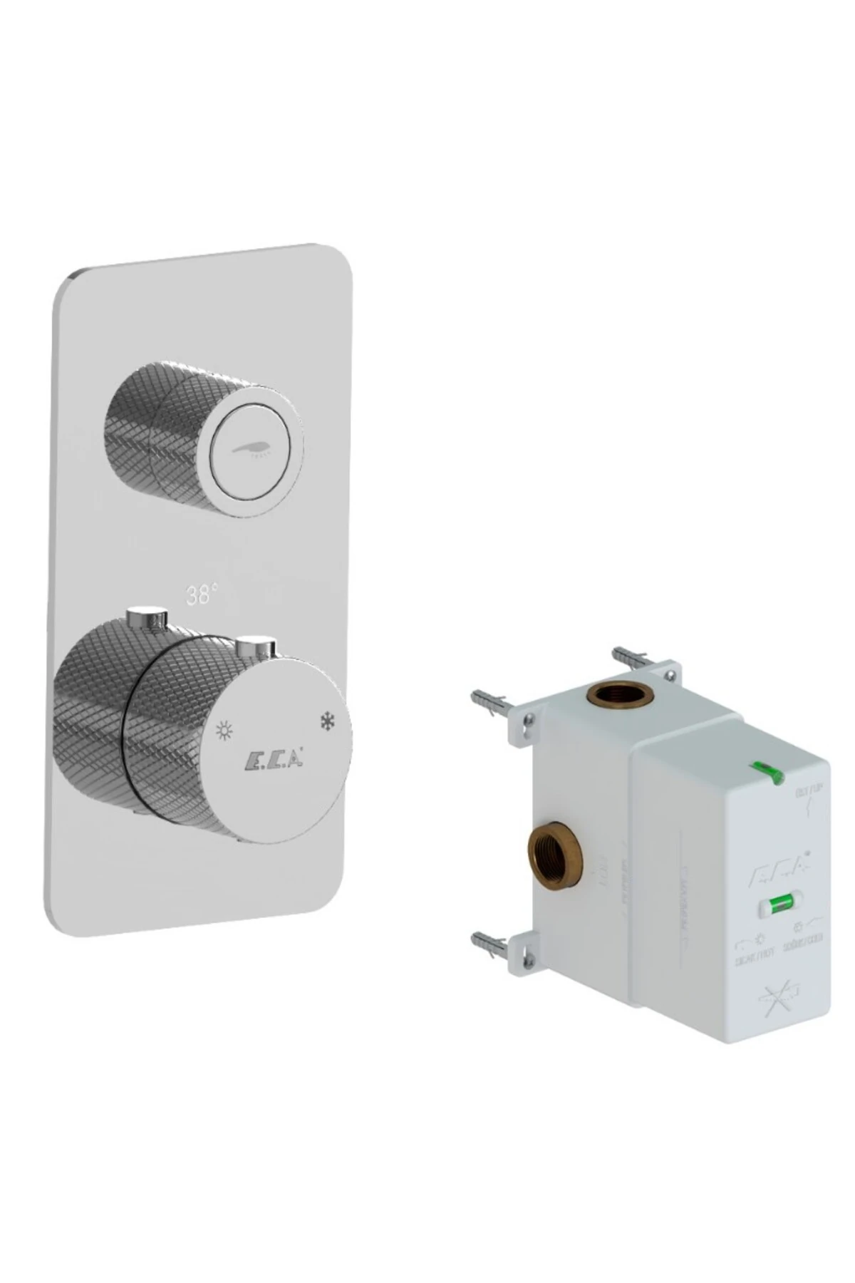 Termostatik Ankastre Duş Bataryası Sıva Üstü 1 Yollu 102101401