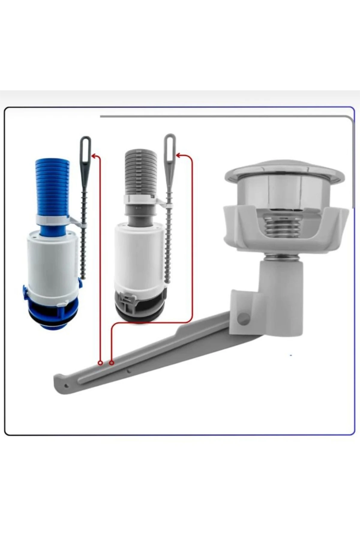 Iç Takım Uyumlu Basma Butonu Sifon Düğmesi