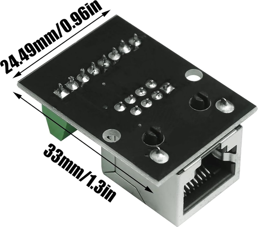 4 Adet RJ45 Ethernet Dişi Soket Konnektör Breakout Kartı, 2.54MM Konnektör Kartı Korumalı Ağ Adaptörü Terminali (Yurt Dışından)
