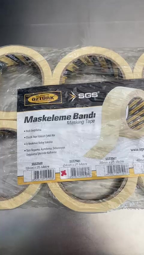SGS Maskeleme Bandı 24 Mm X 25 Metre ( 1 Adet )