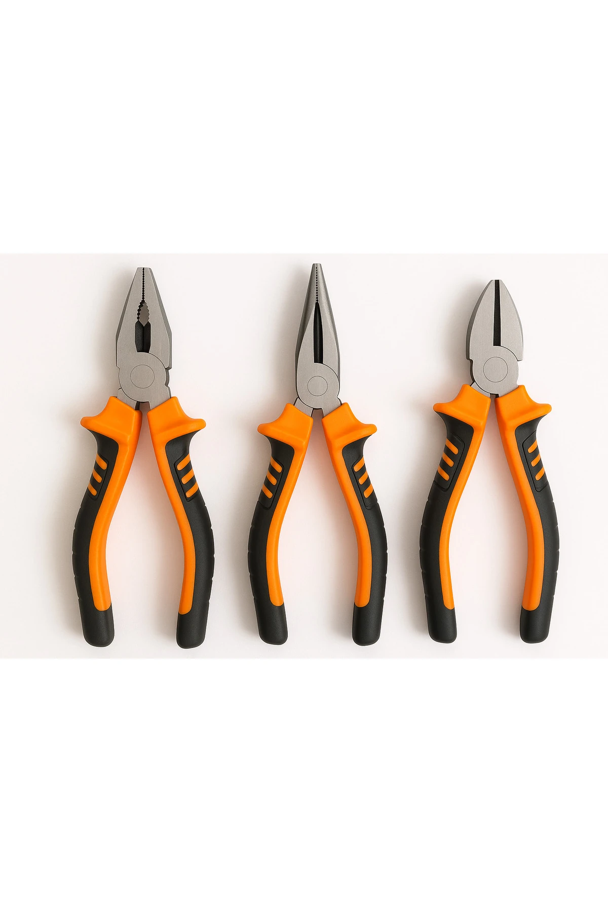 3’lü Pense Seti | 7” Kombine Pense + 6” Yan Keski + 6” Kargaburun | Elektrik & Tamir Aletleri