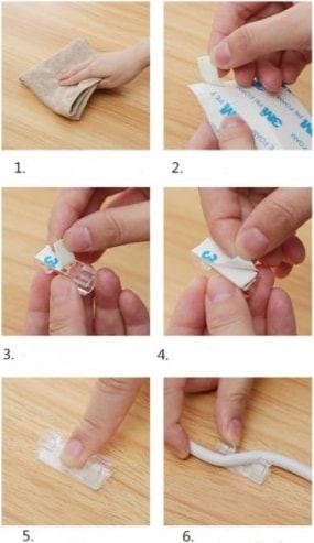 Kablo Sabitleyici Klipsler 60 Adet Kablo Düzenleyici Duvar Fayans Cam Kablo Tutucu Yapışkanlı Ürün